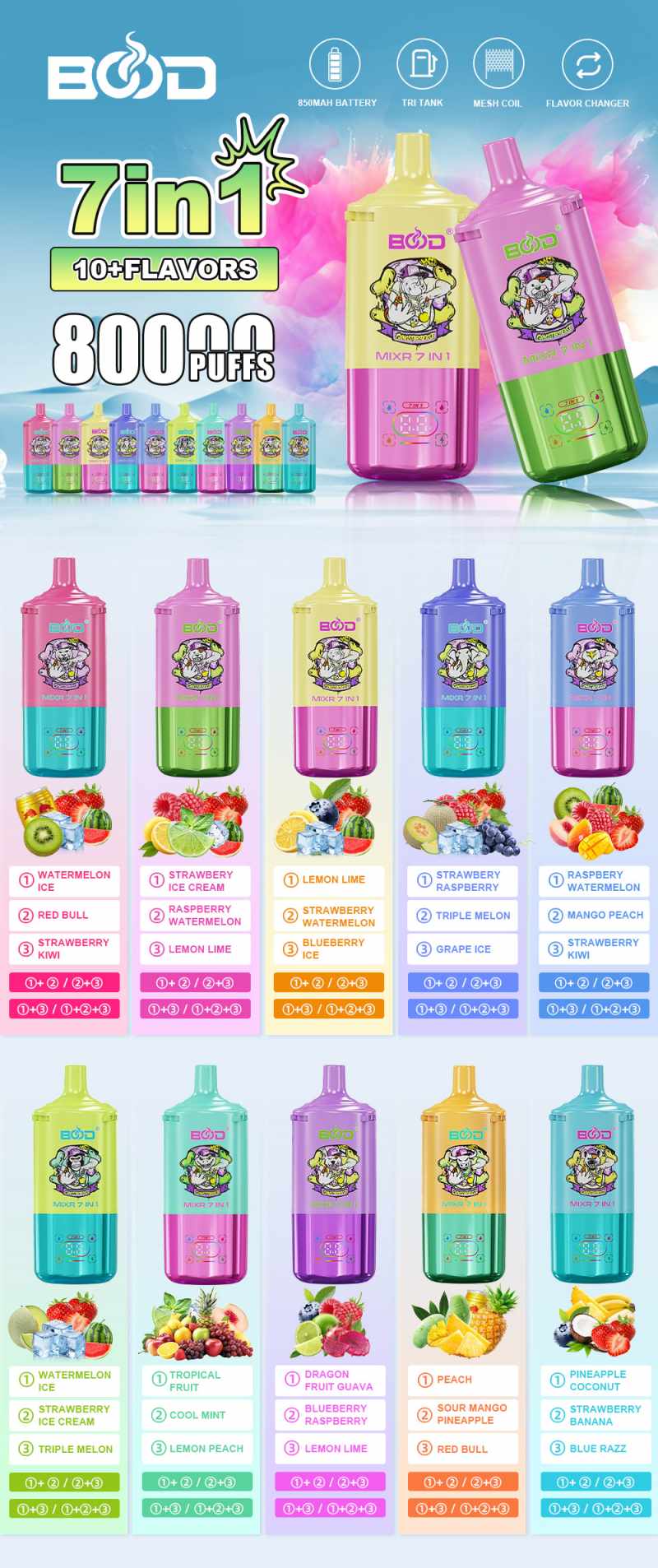 Bood Mixr 7 IN 1 80000 Puffs