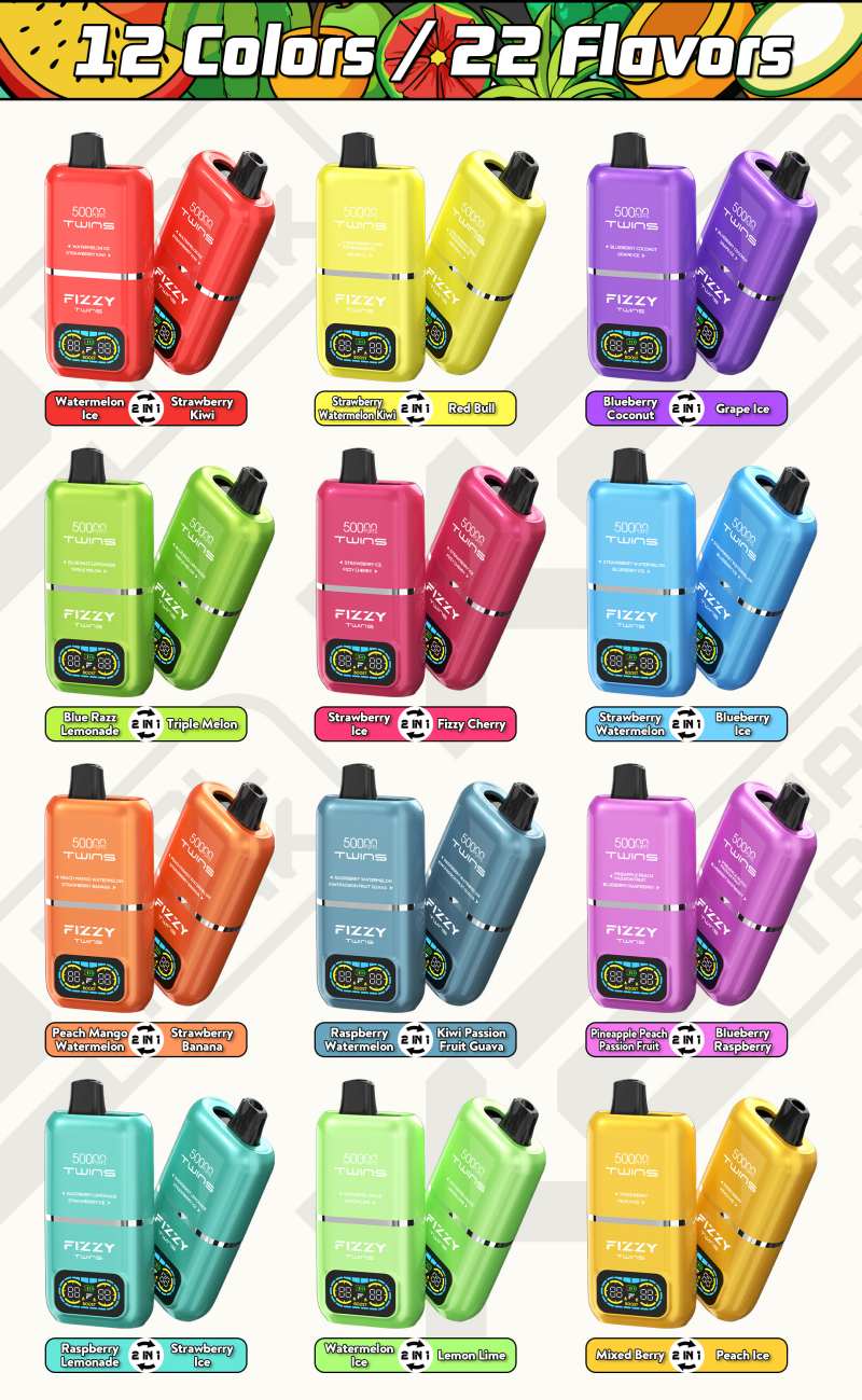 Fizzy Twins 50000 Puffs Dual Flavors