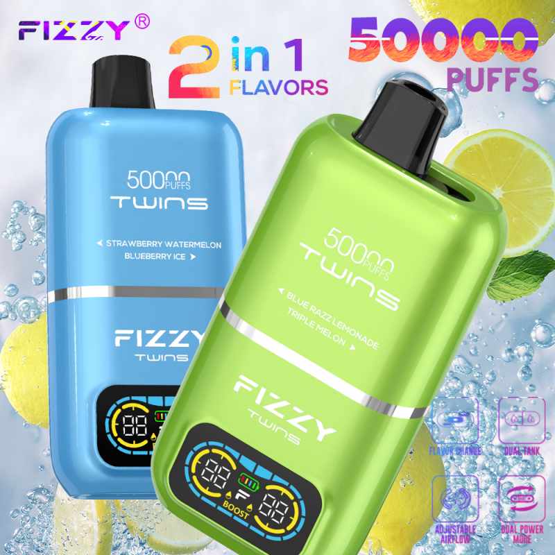 Fizzy Twins 50000 Puffs Dual Flavors