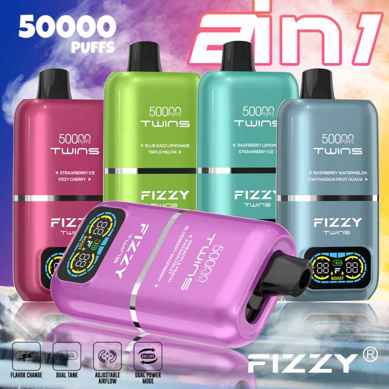 Fizzy Twins 50000 Puffs Dual Flavors