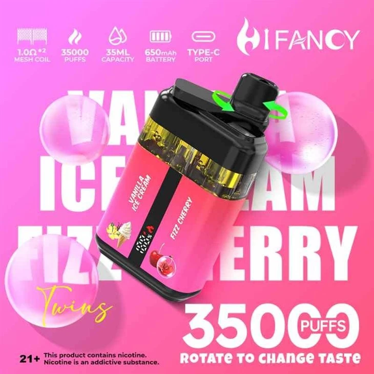 Hifancy Twins 35000 Puffs Vape Dual Flavors