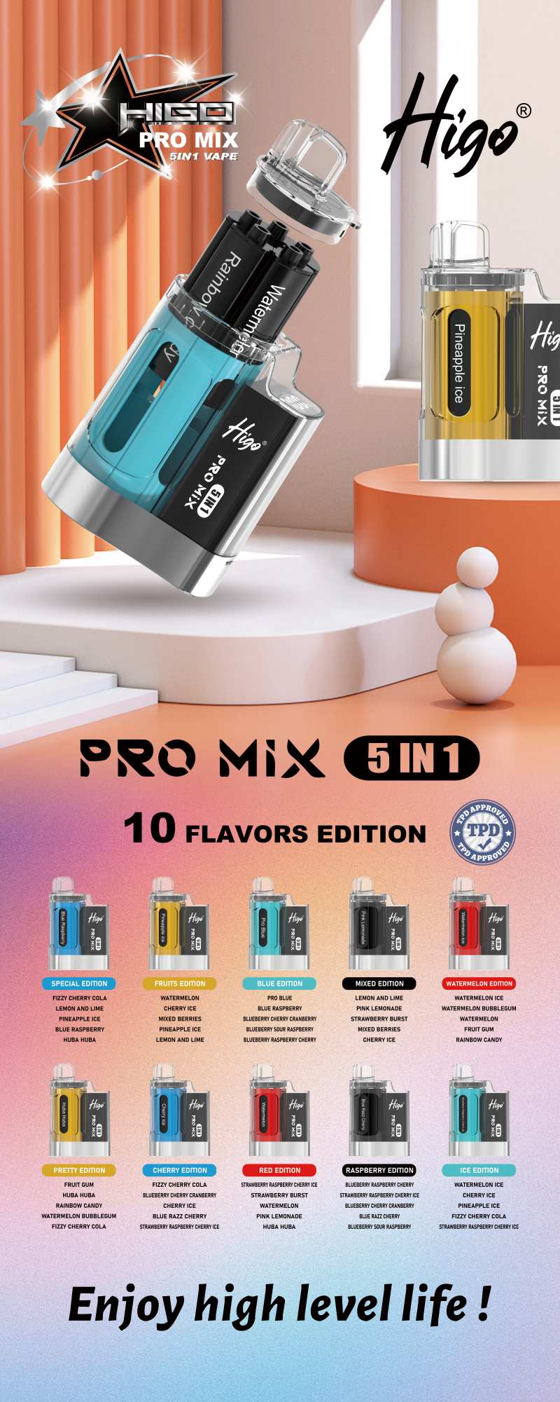 Higo Pro Mix 6666 Puffs 5 IN 1