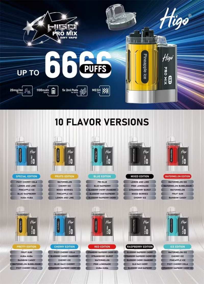 Higo Pro Mix 6666 Puffs 5 IN 1