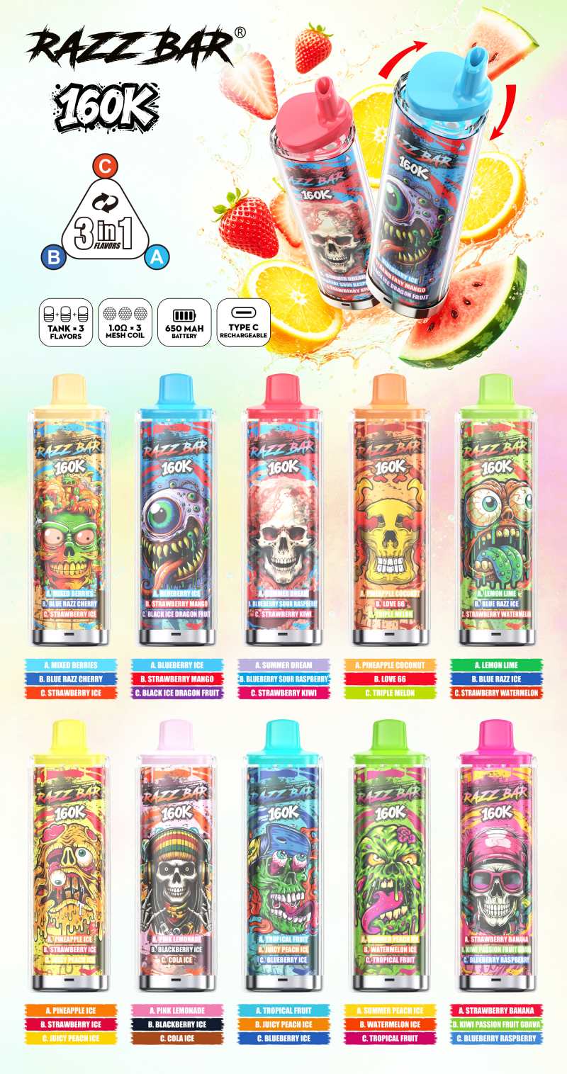 Razz Bar 3in1 160000 Puffs