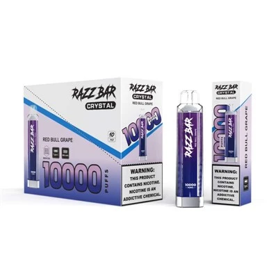 Razz Bar Crystal 10000 Puffs Nic 0