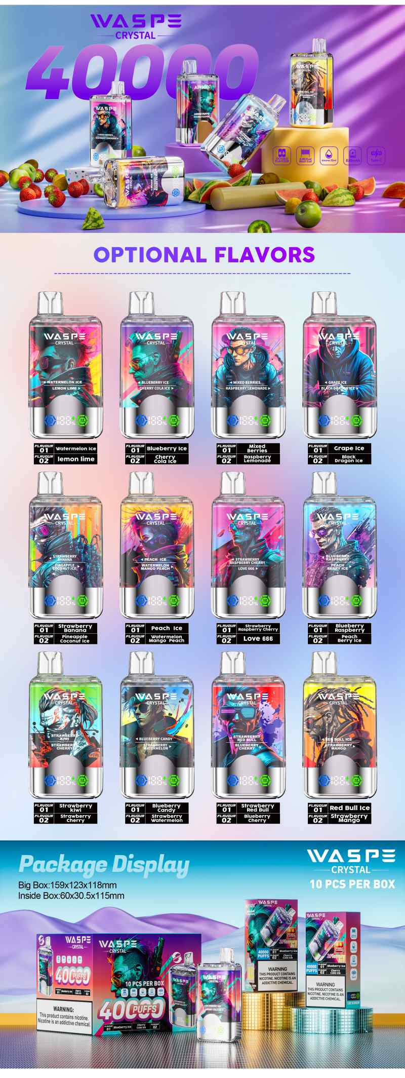 Waspe Crystal 40K Puffs