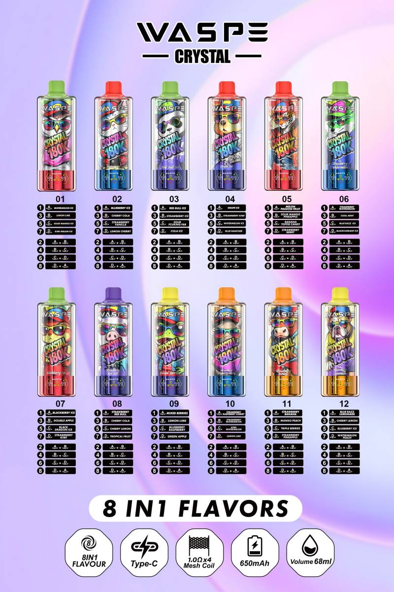 Waspe Crystal 8 IN 1 180000 Puffs