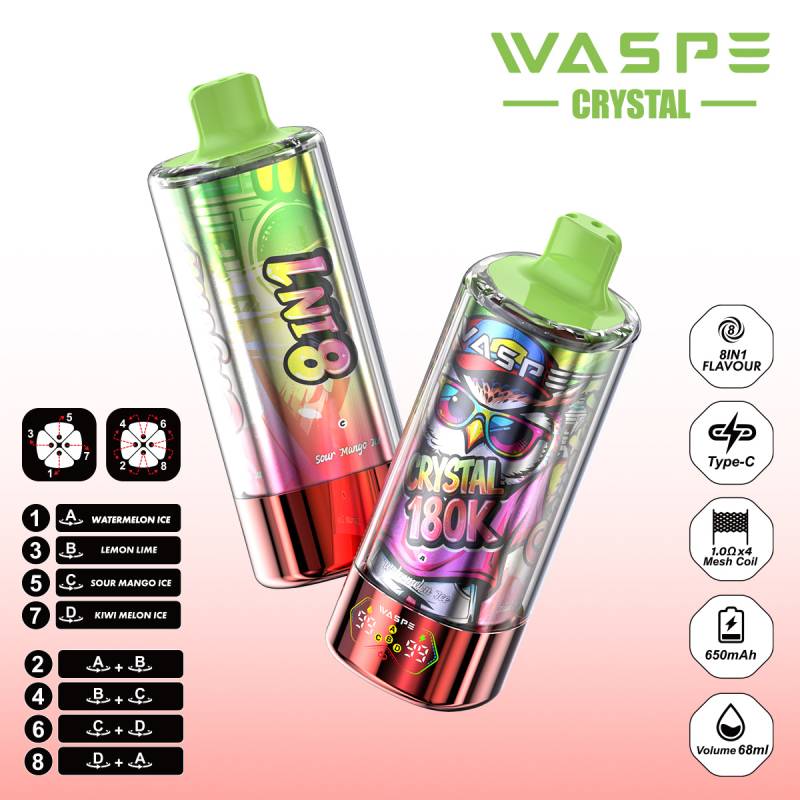 Waspe Crystal 8 IN 1 180000 Puffs